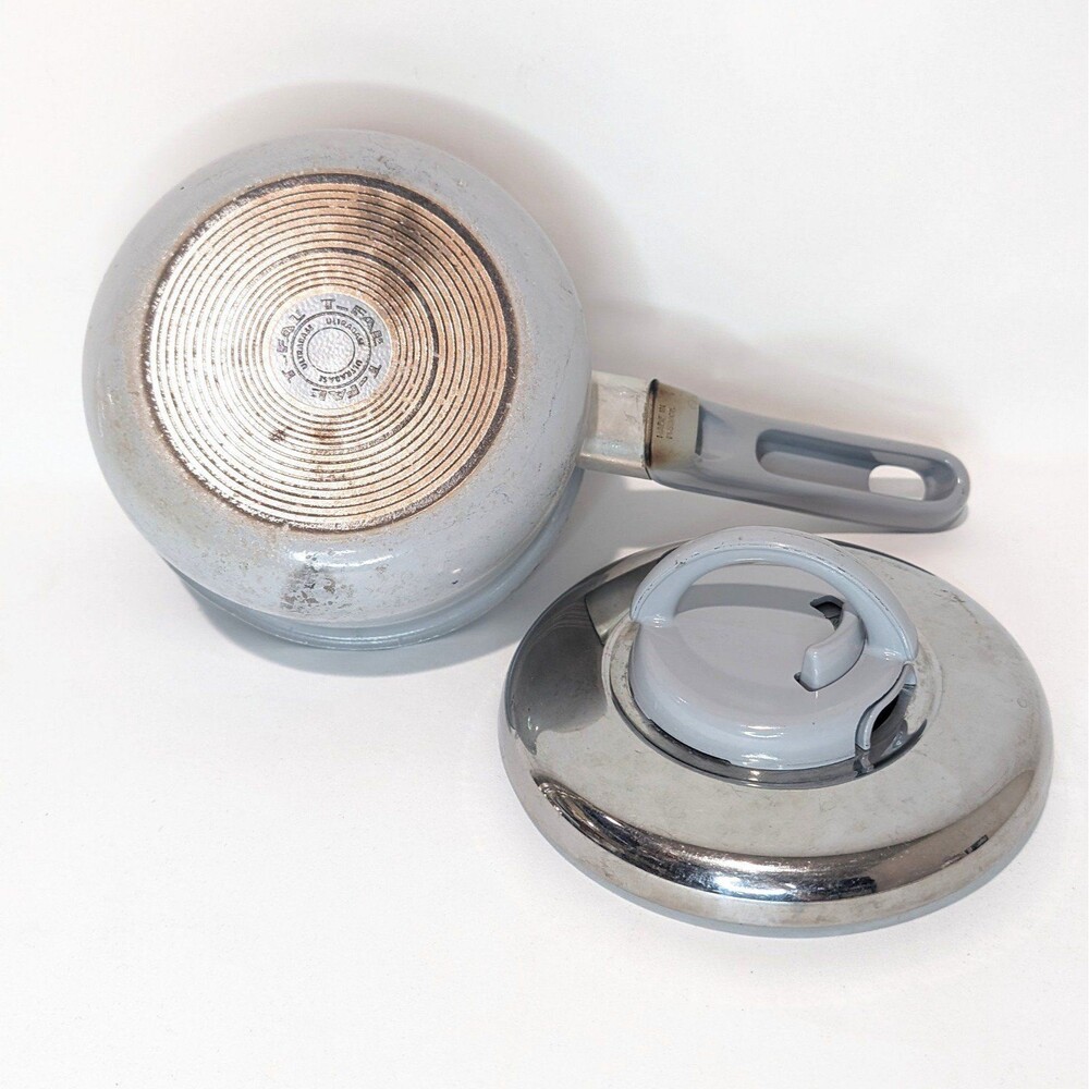 Vintage T-Fal Ultra Base 7 piece Non Stick Cookware Set Gray - Cookware